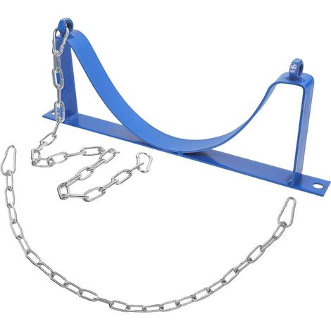 Support Mural pour Bonbonne de Gaz en Acier Haute Résistance, Kit 1 Pièce avec Chaîne de Sécurité et Vis, Porte-bouteille D’oxygène et Acétylène, Compatible Usage Industriel (1/5)