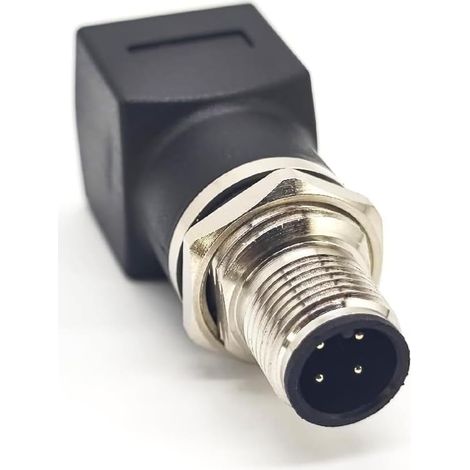 Connector M12 Adaptateur 4 Broches vers RJ45, Connecteur de Câble de Capte de Code A,Connecteur D'aviation de Protection de Fileté, Connecteur Circulaire Industriel IP67 Étanche L'extérieur (1/5)
