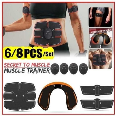 Stimulateur Abdo et Fessiers - Rn - 8PCS - 6 Modes de Massage - Certifié CE - Pour Adultes (1/4)