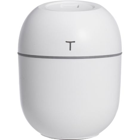 Humidificateur à brume fraîche USB, 2 niveaux brumisation, veilleuse, ventilateur, ultra-silencieux, minuterie, arrêt automatique, remplissage facile (1/5)