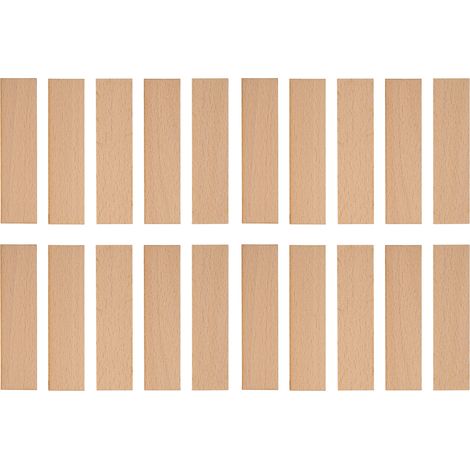 Mèches en bois pour bougies 100 x 25 x 1 mm, lot de 20.