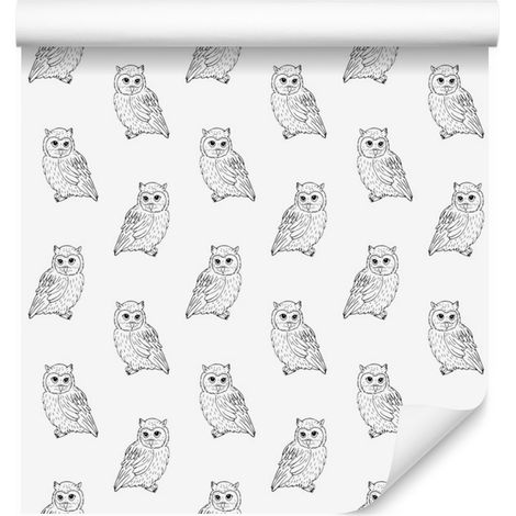Papier peint hibou mignon pour salon et chambre 50x1000 cm (1/5)