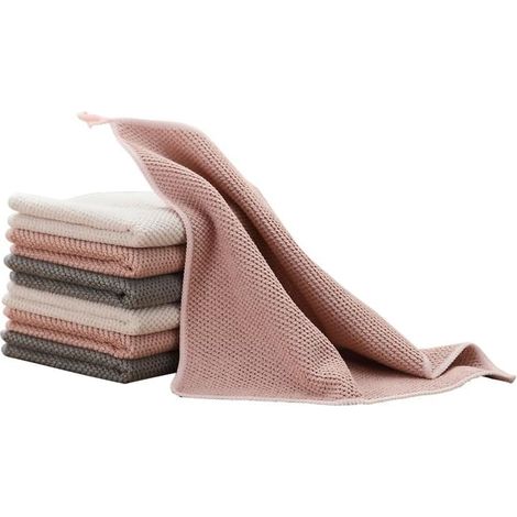 Juego de 7 paños de cocina, paños de cocina prácticos, paños de limpieza de microfibra, toallas de microfibra, paños de cocina, paños de cocina suaves, cocina, platos, hogar, coche, cristalería, juego