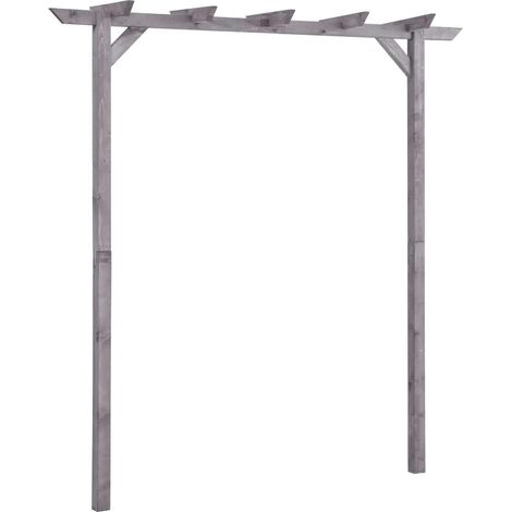 Pergola de jardin Gris 200x40x205 cm Bois de pin imprégné (1/5)