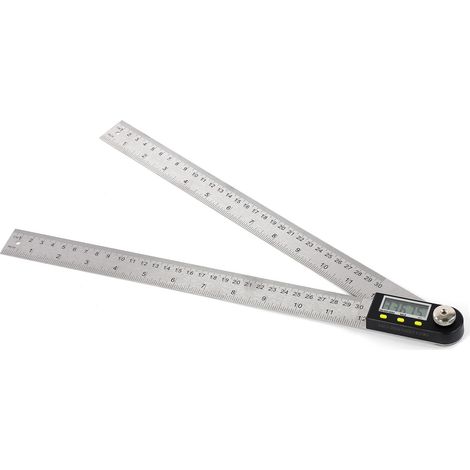 Rapporteur d'angle numérique digital LED acier inoxydable 360° mesureur impérial métrique pour menuisier charpentier (1/5)