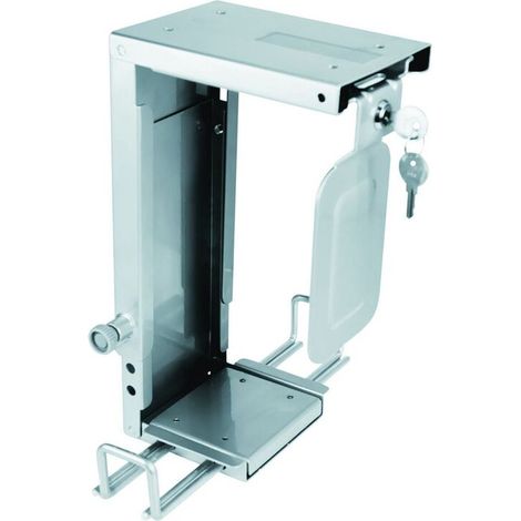 Roline Soporte CPU bajo mesa Plateado Ajustable