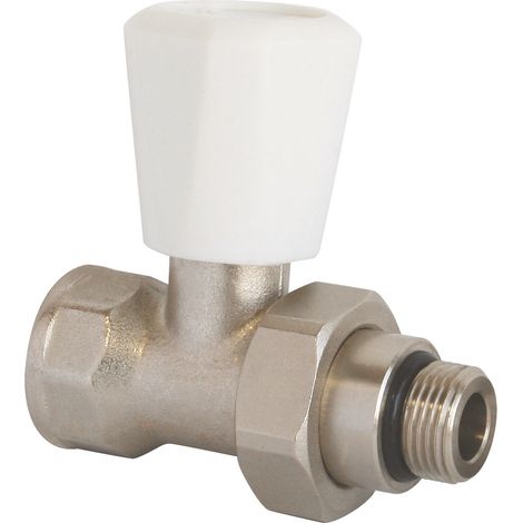 Robinet de radiateur simple réglage droit 3/8" nickele