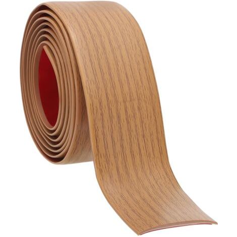 Bande de Transition de Sol autocollante 2 Pouce x 6.6 Ft, Sol Stratifié en Vinyle, Séparateur Plat pour Joindre les Interstices du Sol, les Portes, Chêne Jaune (1/4)