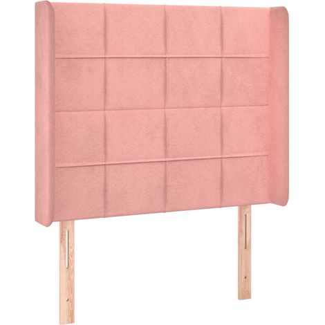 Maison Exclusive - Cabecero con orejas de terciopelo rosa 103x16x (1/5)