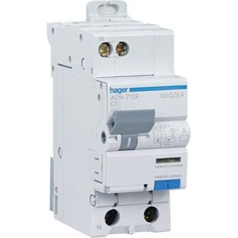 Hager ADC710F Interruttore differenziale 30 mA Tipo C Neutro