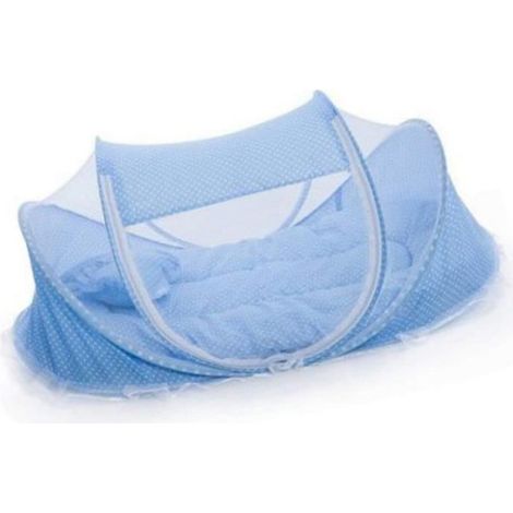 Tente Moustiquaire Bébé Pliante - 3 pièces - Bleu (1/3)