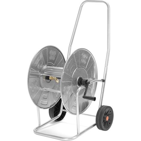 Rehau Premium Schlauchwagen 50m aus Metall - Schlauchaufroller ohne schlauch Gartenschlauchwagen, Stahl vollverzinkt (1/2)
