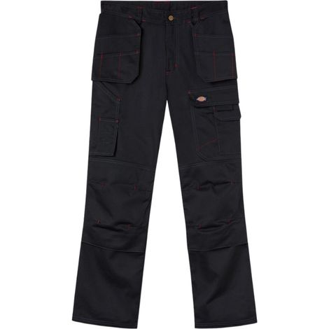 Dickies – Pantalon de travail multipoches Redhawk Pro noir 4XL – Poche porte-outils – Poche genouillère Velcro – Poche cargo renforcée (1/5)