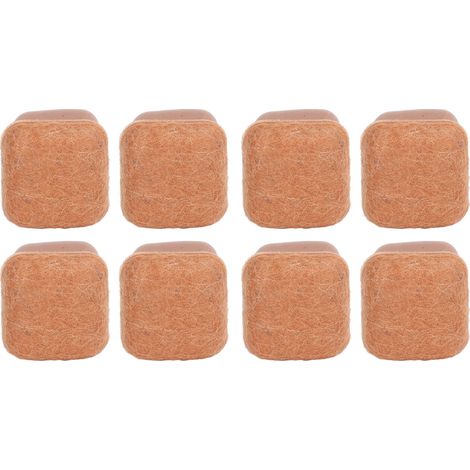 8 Stuhlbeingleiter, Tischbodenschoner, verdickte, geräuschdämpfende Pads, braun, quadratisch, 8er-Set (1/5)