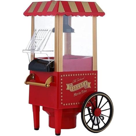 Machine à pop-corn rétro 1200W avec air chaud Pop-corn à teneur réduite en matières grasses Machine à pop-corn sans huile sans A290