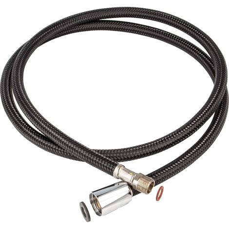 Flexible de rechange M15/1 x 1/2 Écrou conique x 150 cm – en nylon noir (1/5)