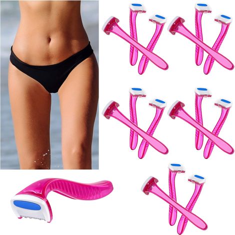 Rasoir Bikini - Lame Pointue Pour Épilation Précise Du Maillot - Avec Capuchon De Protection - 18 Pièces (1/5)