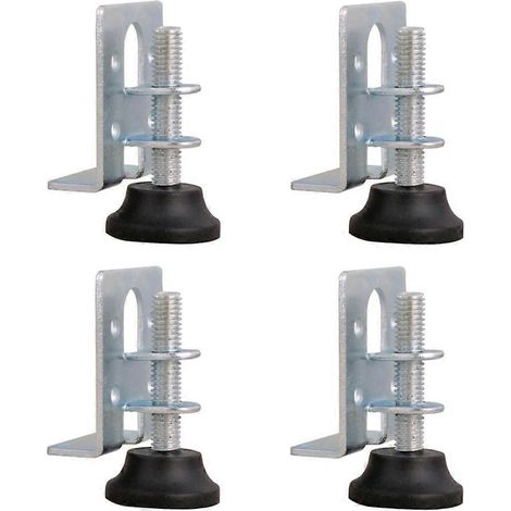 Pieds de nivellement réglables pour armoire, en acier au carbone, adaptés à un usage domestique, 5,17 x 4 x 1,9 cm, lot de 4. (1/5)