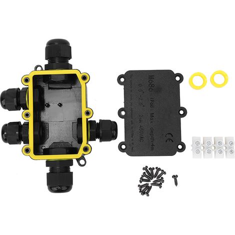 IP68 Plastic Junction Box 5m Underwater Connection Wiring Box T100 450VAC 24A UL94V‑2 (1/5)