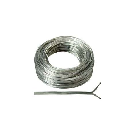 CAVO ELETTRICO BIPOLARE PIATTINA COSTA STRETTA ARGENTO- - 2x mmq.0,50 colore argento - 100 mt