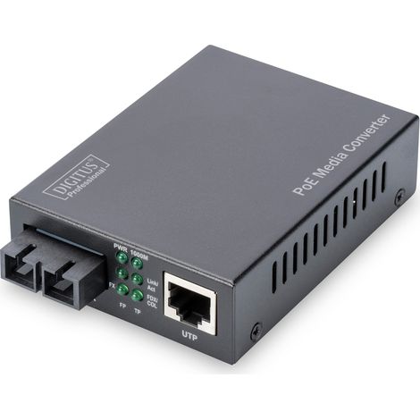 Digitus DN-82160 1000Mbit / s 1310nm Modalità singola Nero convertitore multimediale di rete
