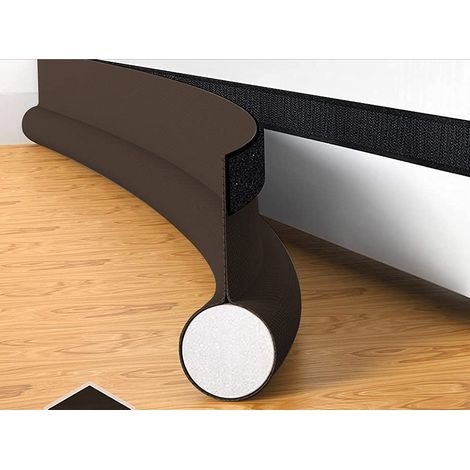93cm Bas de Porte Isolant, One Sided Boudin de Porte Isolant Avec Joint Auto Adhésif, Insonorisé, Protège des Courants D'air et Des Insectes, Marron (1/4)