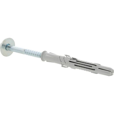 Cheville nylon rallongée PROLONG avec vis tête hexagonale et rondelle - Diamètre de la cheville : 16 mm - Longueur de la cheville : 240 mm - Épaisseur maximale de la pièce à fixer : 150 mm - boîte de 