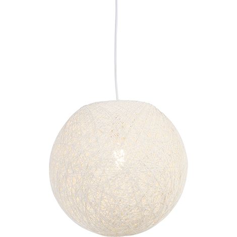 Country Style Pendant Lamp White Sphere 35cm - Corda (1/5)