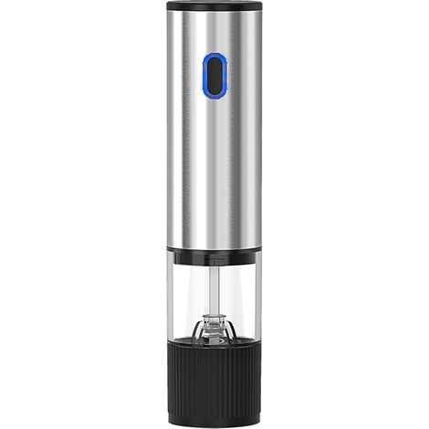 Moulin à poivre et sel électrique avec lumière LED, rechargeable, (1/2)