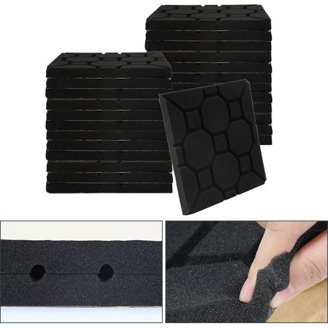 Randaco 24X Mousse acoustique Mousse Acoustique pour Podcasting, Studios d'enregistrement, Bureaux,Carré 30x30x2.5cm