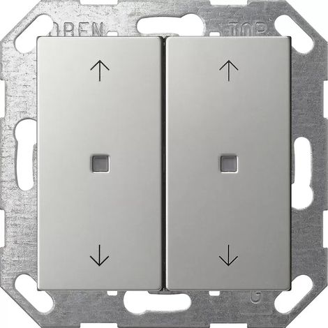 Gira Taster Wippe 2f Pfeile OneKNX System 55 Edelstahl [5174600], 5174 600