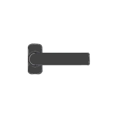 Doppelter Türdrücker Hera FAPIM Quadrat von 8 - Profil 40 bis 55 mm - anthrazitgrau - 2041IMR