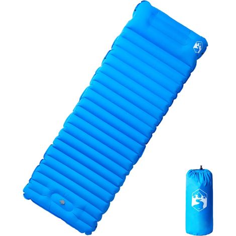 Selbstaufblasende Isomatte mit Kissen Blau