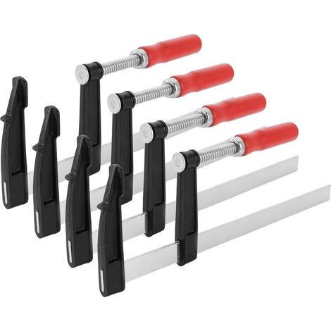 Schraubzwingen 4er Set 2x150mm 2x300mm 80mm Einhand 272kg (1/5)