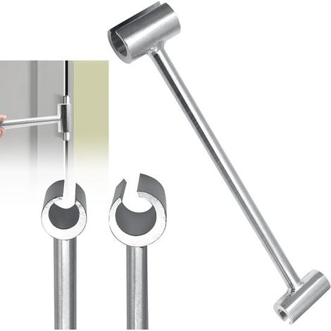 Chiave di regolazione del gioco delle cerniere da 14-19 mm. Strumento pratico per la regolazione delle cerniere. Chiave robusta per porte blindate e cerniere. (1/5)