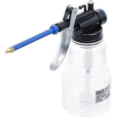 Bgs Technic – Burette d'huile pro 250 ml – Réservoir plastique transparent – Dosage précis pour perçage et taraudage – Long bec pour accès difficiles (1/3)