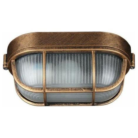 Applique D'extérieur, Lampe Ovale En Aluminium Moulé Sous Pression Applique, Murale Marine Nautique Lumière Vintage Industrielle, Lampe De Bateau, Décoration Mur Patio Couloir Lampes (1/5)