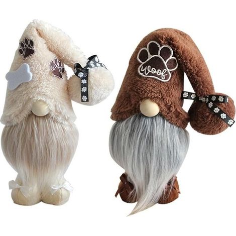 Chien Gnomes Pattes PoupéE Gnomes Printemps Peluches Gnomes SuéDois Tomte Chiot Plateau à Plusieurs Niveaux DéCoration Faite à la (1/4)