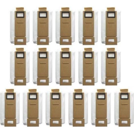 Sac À Poussière - Pour Robot Aspirateur Roborock T7S T7Plus T7Splus S7 S7Max S70 S75 - 100 X 178 Mm - Non Tissé - Blanc - 16 Pièces (1/4)