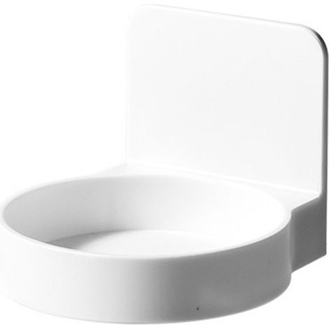 Support mural ronde pour bouteille - Porte-savon distributeur sans percement en plastique - Compatible Xiaomi et désinfectants universels - 7x9x8.5cm (1/5)