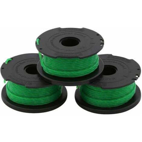 Pack de 3 rouleaux compatibles avec le fil de tonte BLACK+DECKER A6486-XJ Reflex 6 m (2 rouleaux + 1 rouleau gratuit) (1/2)