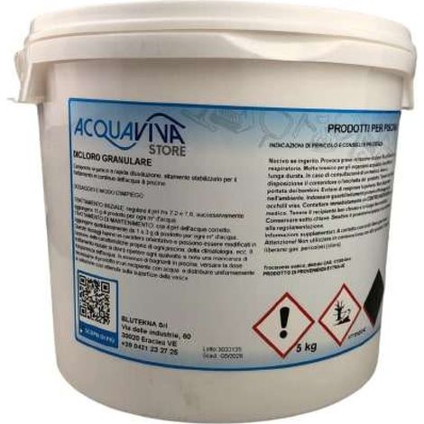 Cloro in polvere granulare confezione da 5Kg