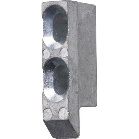La Croisee Ds – Gâche pour crémone – Aluminium brut – Compatible portes coulissantes – Installation rapide et sécurisée – Pour fermeture encastrée