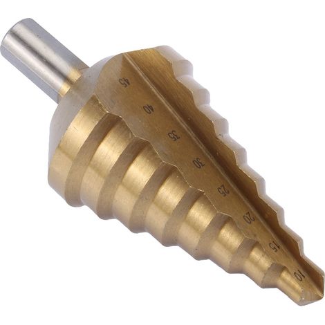 Neuer HSS-Hochgeschwindigkeits-Kegelbohrer mit Titaneinsatz, Lochschneider 10–45 mm (1/5)