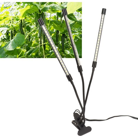 Lampe de croissance de plantes à LED 10 niveaux à intensité variable avec minuterie pour plantes d'intérieur et fleurs en croissance, alimentée par USB,DUBUNS (1/5)