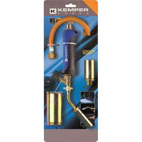 KEMPER - Chalumeau pour le brasage avec tuyau de 1,5m et 3 buses 20/30/45mm - carte - 05639