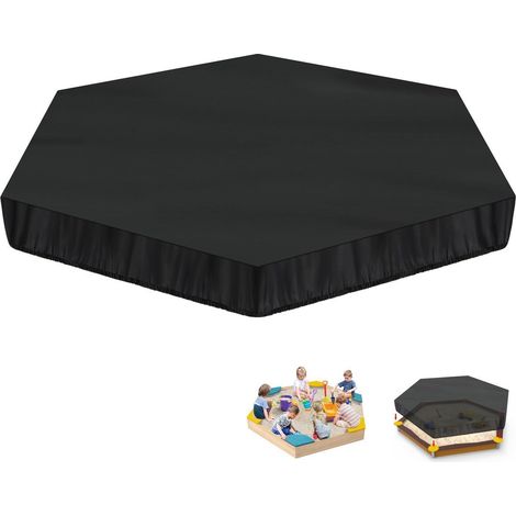 Sandkastenabdeckung Sechseckig Wasserdicht 420D Oxford mit Kordelzug 230x200x20cm (1/5)