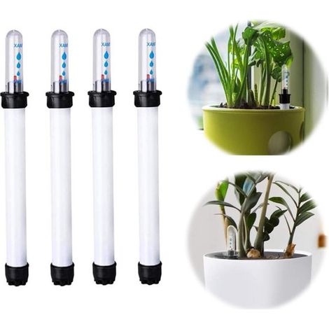 Set di quattro indicatori di umidità per piante - Misuratore di umidità per piante da interno - Indicatore del livello dell'acqua - Acqua bassa - Umidità del terreno (1/5)