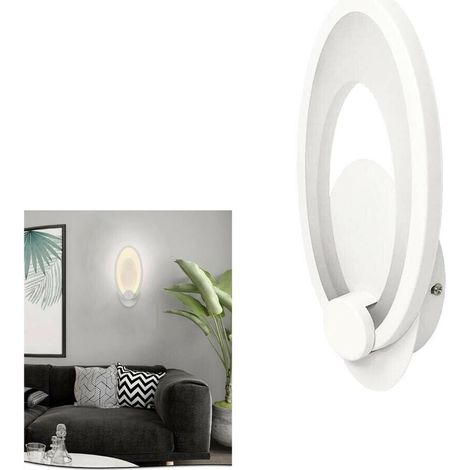 Applique Led Luce Calda In Vetro Ovale Lampada Da Parete Interno 9 W E25c (1/4)