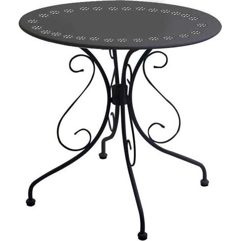 Tavolo da Giardino Ø70xh72 cm in Metallo New Old Antracite (1/2)
